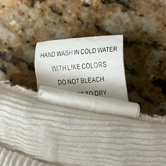 HESPERUS ivory Ribbed Corset Strappy Crop Top Party Night Out Beach Summer M - Picture 4 of 7